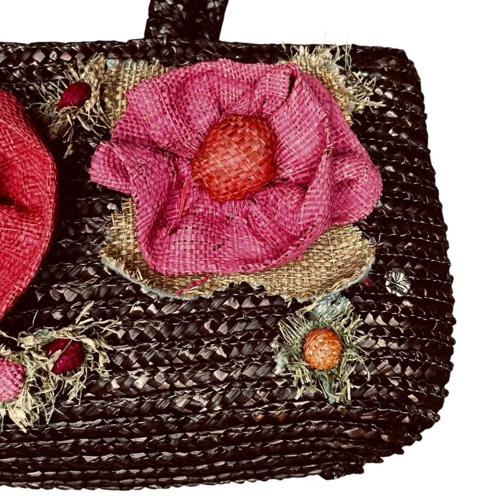 Flora Bella Straw Handbag - Picture 2 of 11